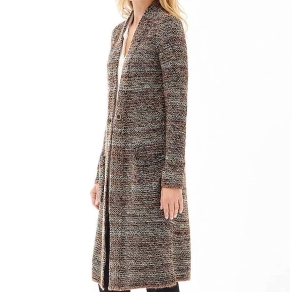 J.Jill Long Duster Cardigan Knit Sweater Hazelnut Multicolor Size Petite Medium - Picture 11 of 11